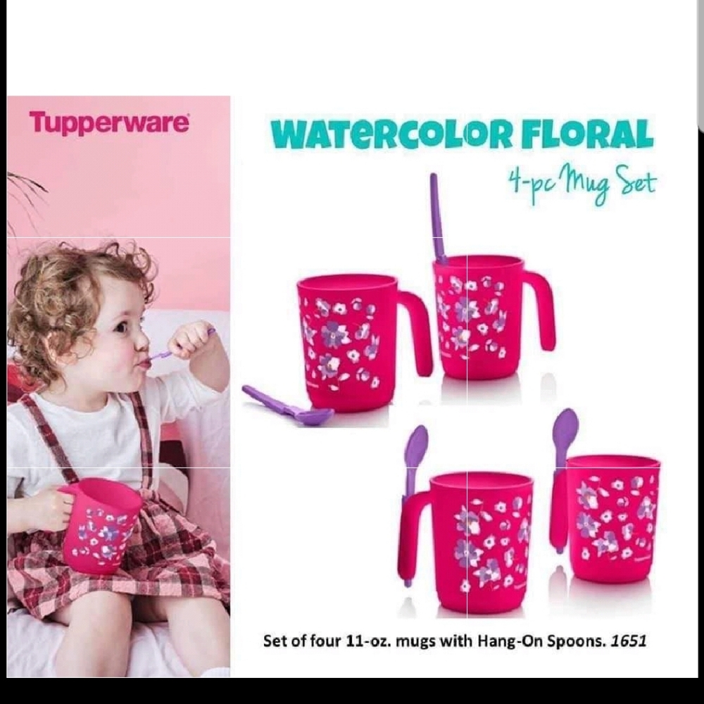 Tupperwear mugs with spoon